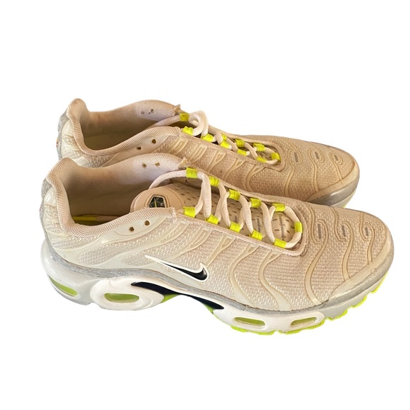Nike Other - Nike Air Max Plus TN Youth Size 7Y Running Athletic Shoes Sneakers White Yellow